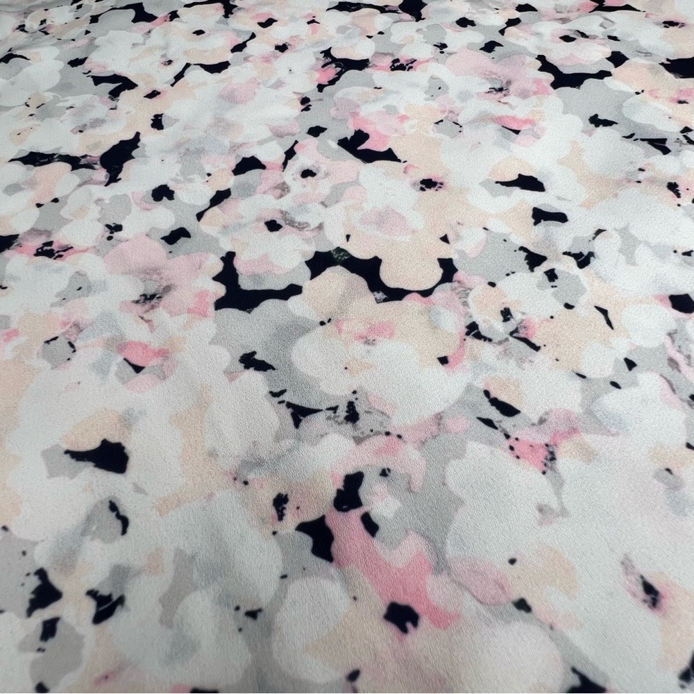 Alice Collection Floral Watercolor Chiffon Sleeveless Blouse White Pink Small S - Picture 6 of 13